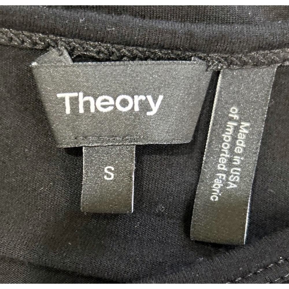 Theory Aller Drapey Tee Black Basic Pullover Shir… - image 5